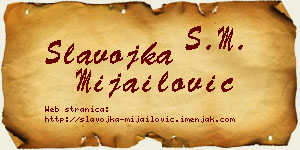 Slavojka Mijailović vizit kartica